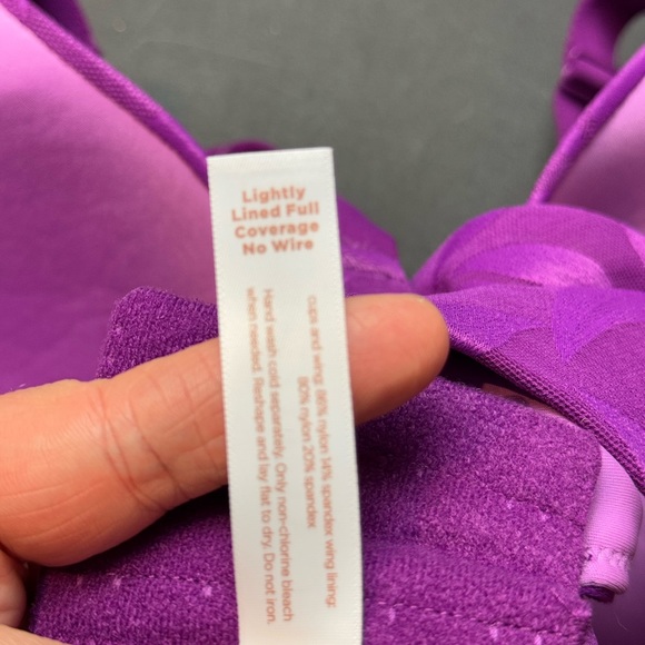 NWT Cacique Backsmoothing Lightly Lined No Wire Bra Purple 40F - Picture 8 of 9